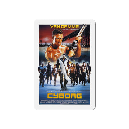 CYBORG 1989 Movie Poster - Die-Cut Magnet-6 × 6"-The Sticker Space