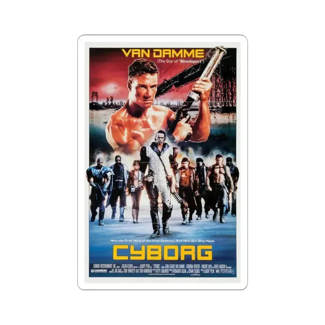 Cyborg 1989 Movie Poster - STICKER Vinyl Kiss-Cut Decal - The Sticker Space