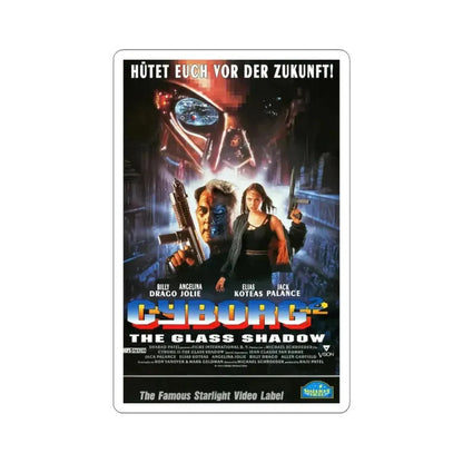 CYBORG 2 (GERMAN) 1993 Movie Poster - STICKER Vinyl Kiss-Cut Decal 4 Inch White - The Sticker Space