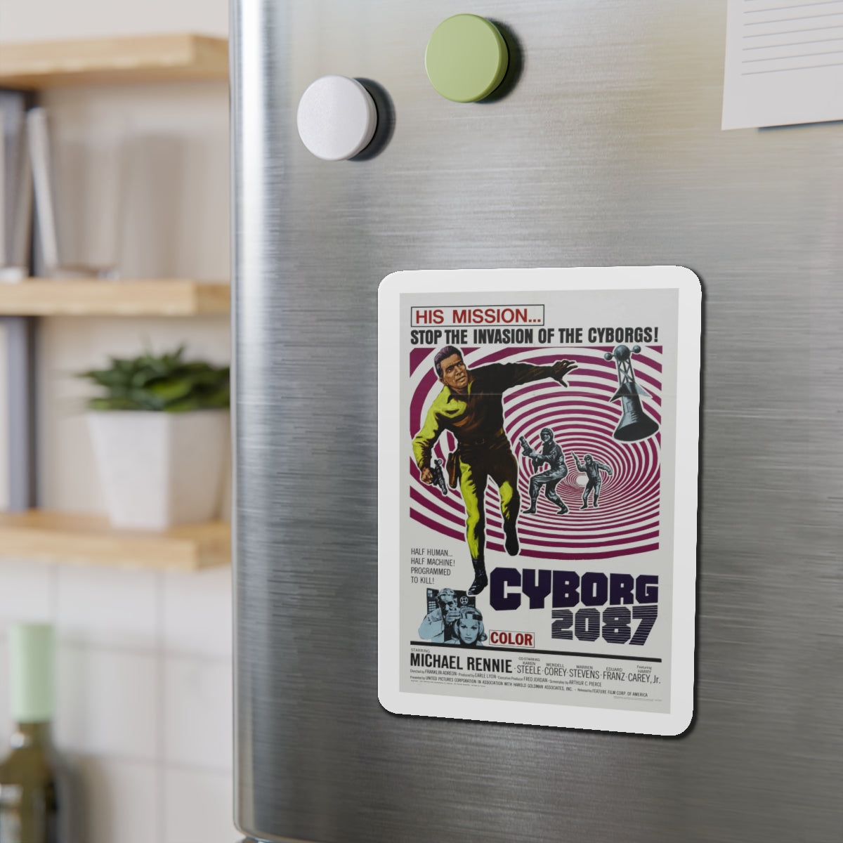 CYBORG 2087 1966 Movie Poster - Die-Cut Magnet-The Sticker Space