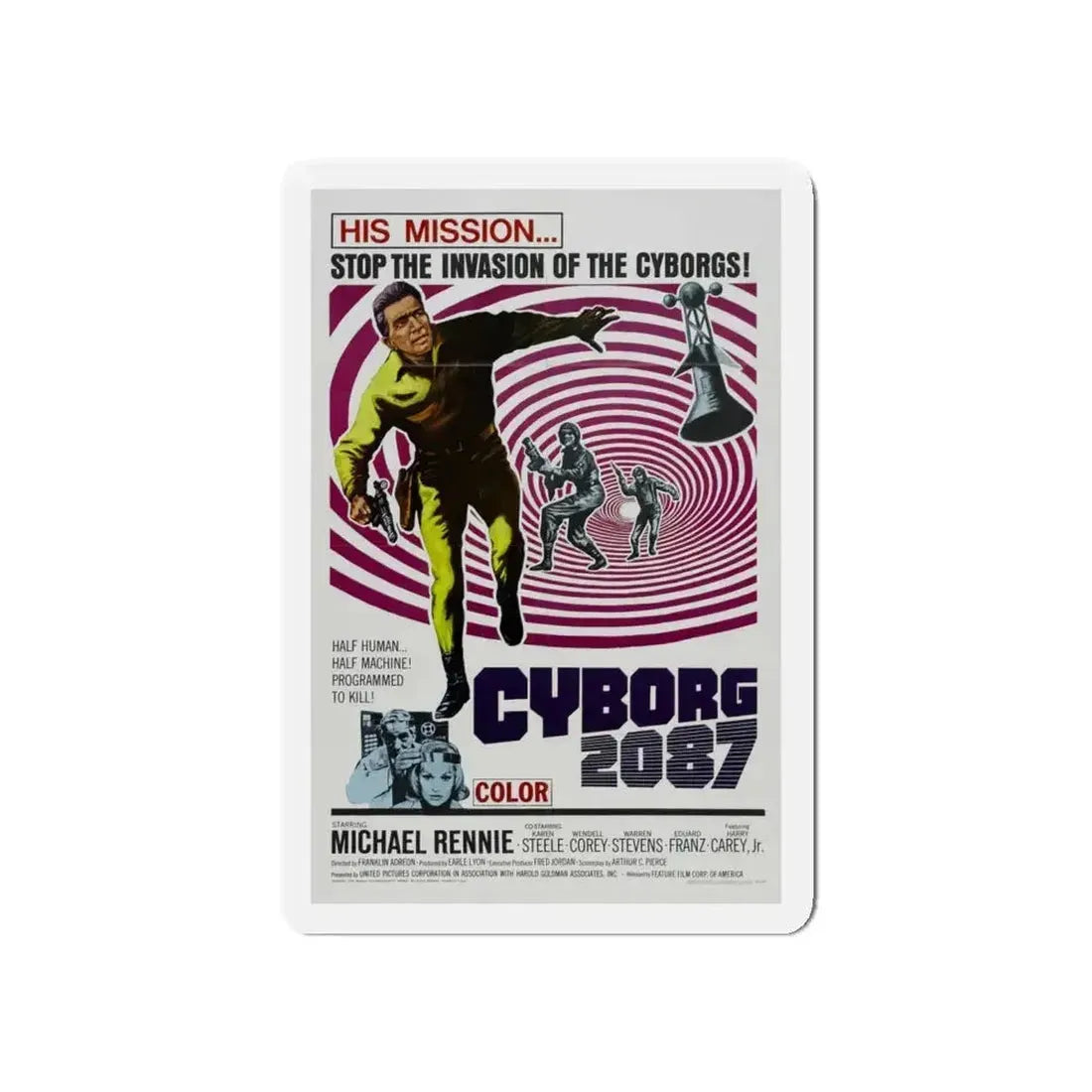 CYBORG 2087 1966 Movie Poster - Refrigerator Magnet - The Sticker Space