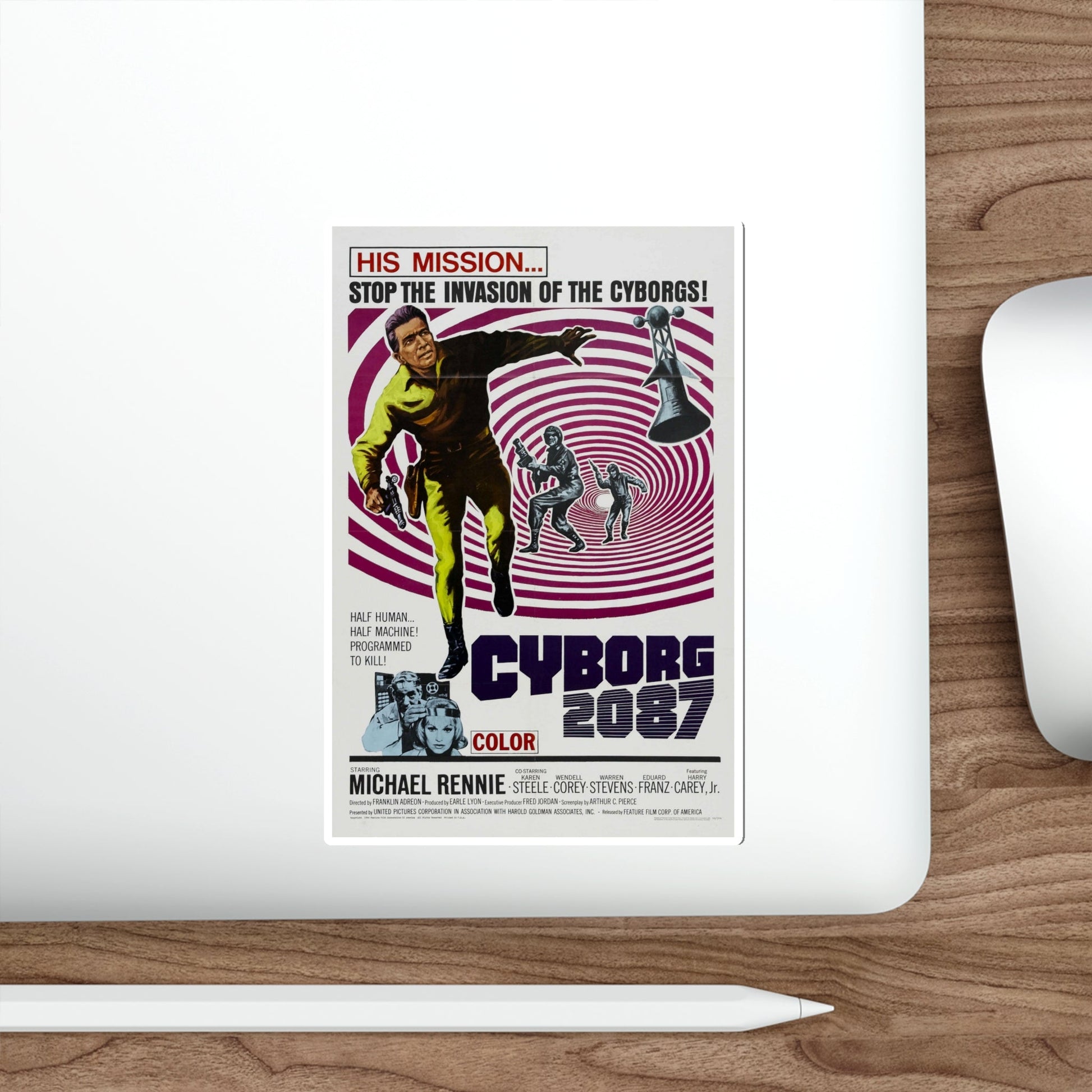 CYBORG 2087 1966 Movie Poster STICKER Vinyl Die-Cut Decal-The Sticker Space