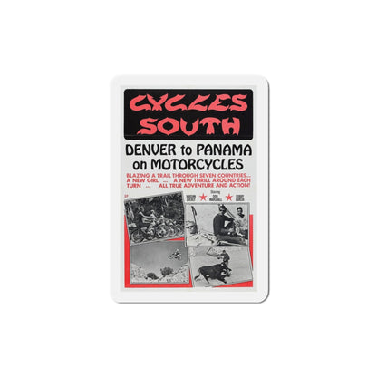 Cycles South 1971 Movie Poster Die-Cut Magnet-4 Inch-The Sticker Space