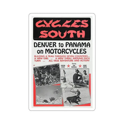 Cycles South 1971 Movie Poster STICKER Vinyl Die-Cut Decal 5 Inch - The Sticker Space
