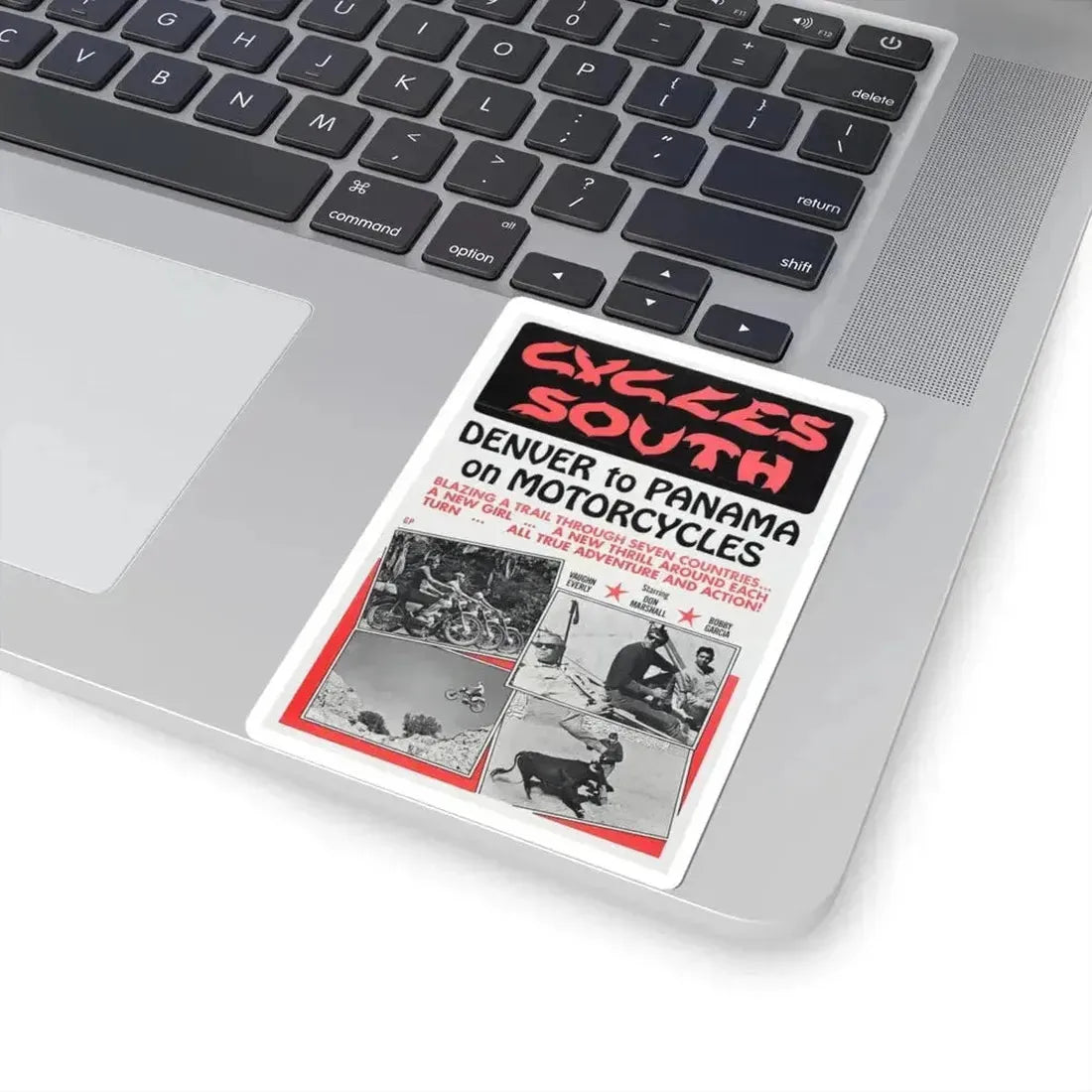 Cycles South 1971 Movie Poster - STICKER Vinyl Kiss-Cut Decal - The Sticker Space