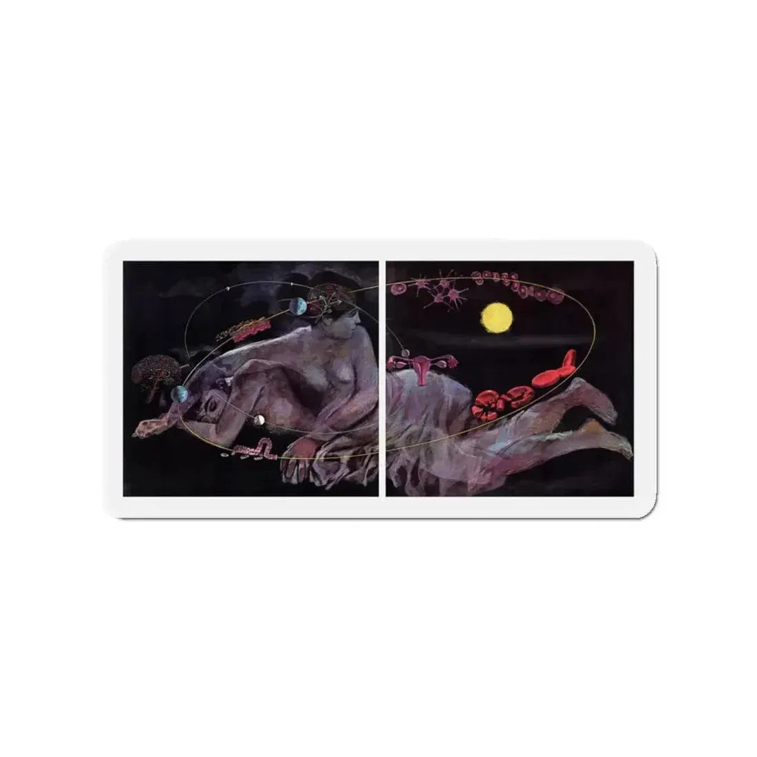 Cycles within the Cosmos Govern Our Actions Too, Life, December 16, 1963 (Magazine Illustration) Refrigerator Magnet 3 Inch - The Sticker Space