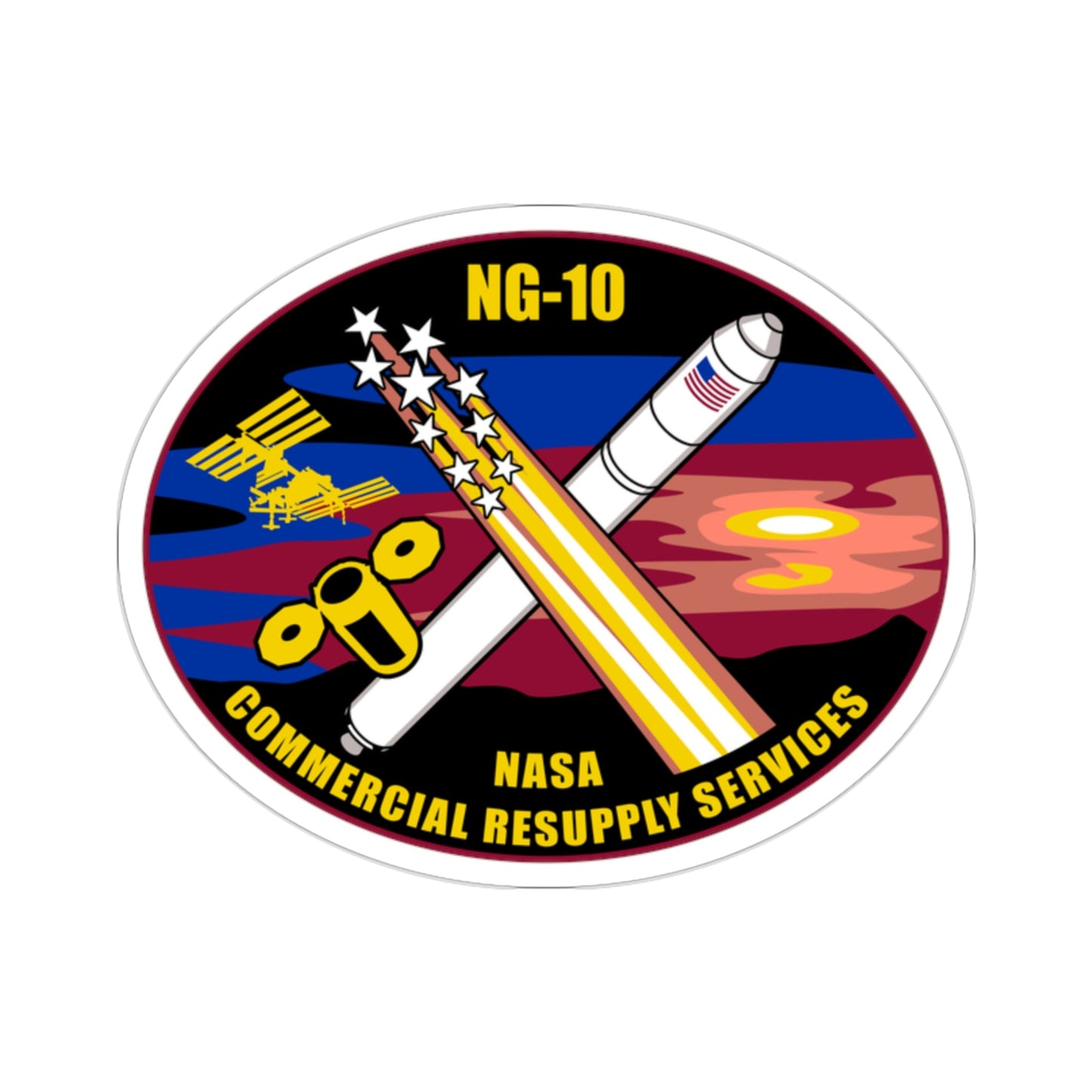 Cygnus NG-10 (SpaceX) STICKER Vinyl Die-Cut Decal-2 Inch-The Sticker Space