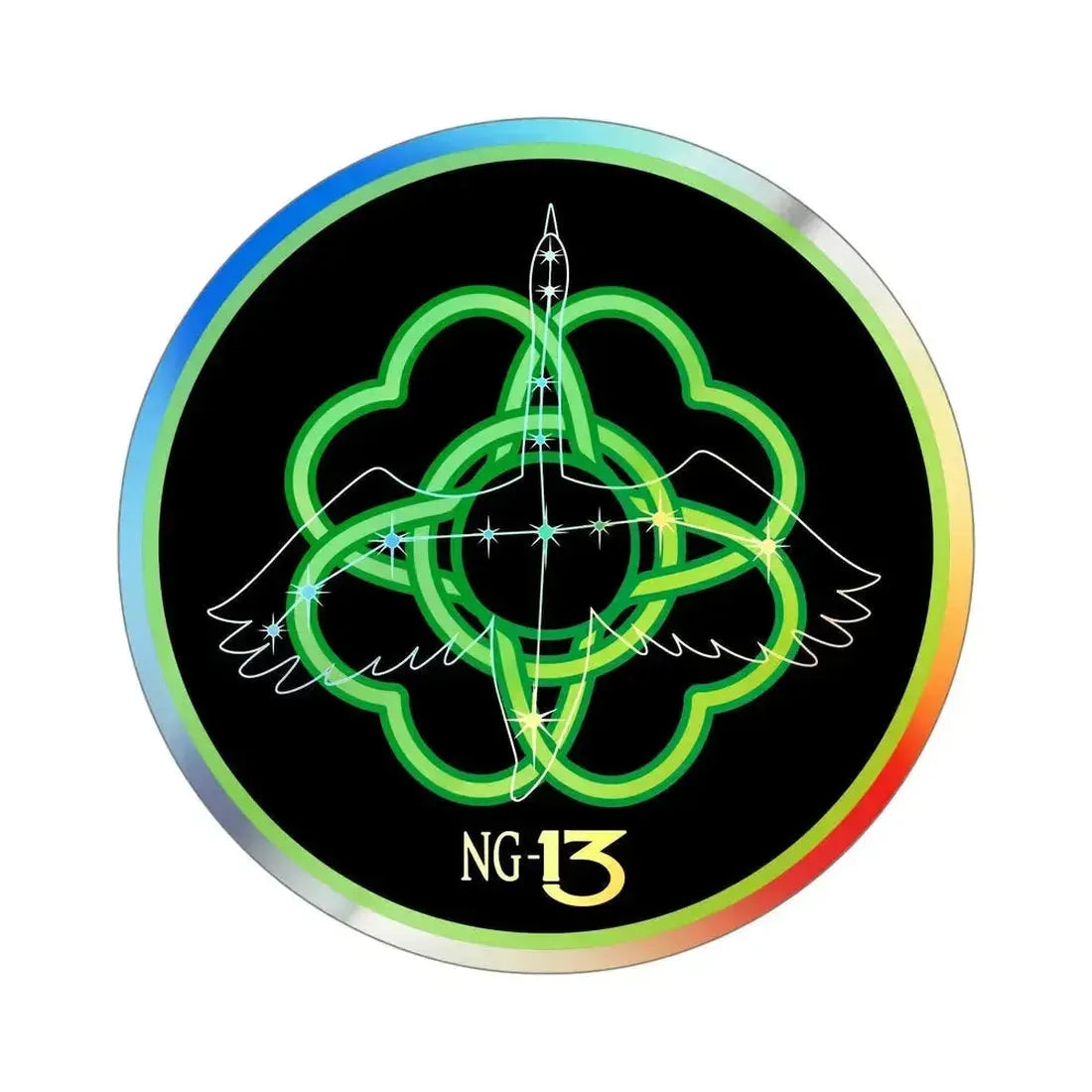 Cygnus NG-13 (SpaceX) Holographic STICKER Die-Cut Vinyl Decal 5 Inch - The Sticker Space
