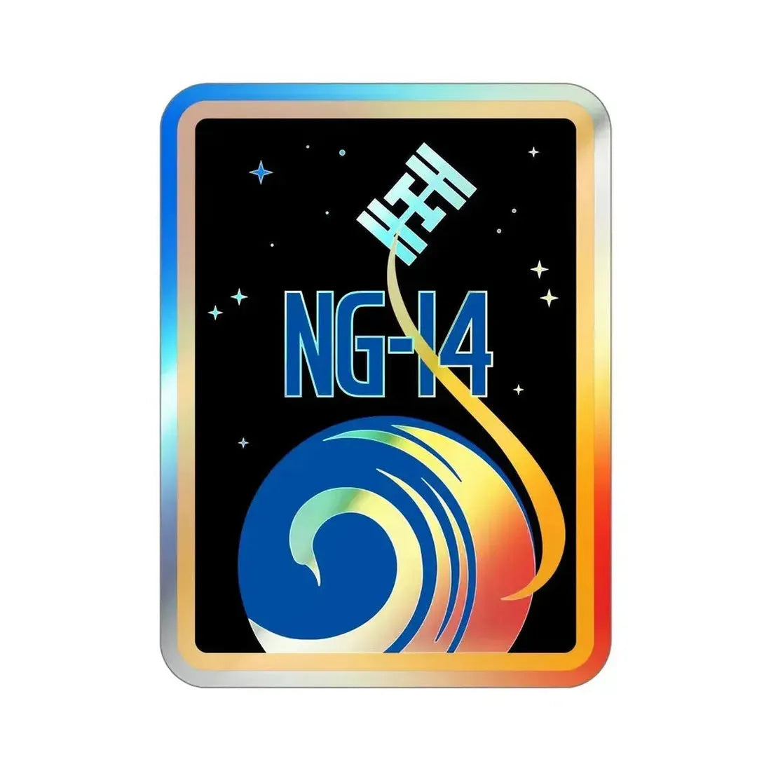 Cygnus NG-14 (SpaceX) Holographic STICKER Die-Cut Vinyl Decal - The Sticker Space