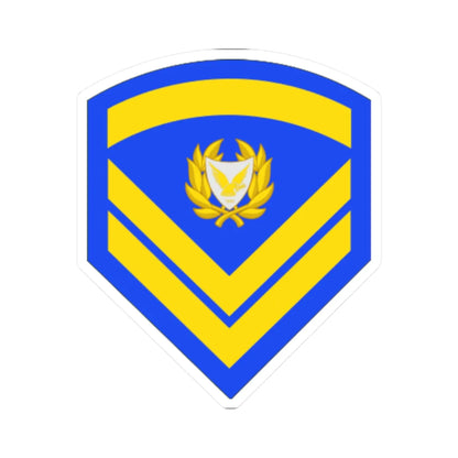 Cyprus Air Force OR 6 (Cyprus) (Military Rank) STICKER Vinyl Kiss-Cut Decal 2 Inch White - The Sticker Space