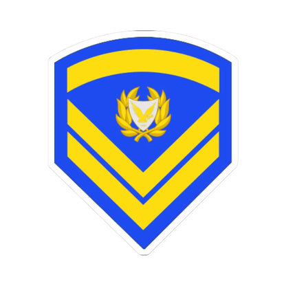 Cyprus Air Force OR 6 (Cyprus) (Military Rank) STICKER Vinyl Kiss-Cut Decal 3 Inch White - The Sticker Space