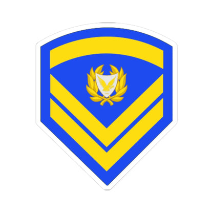 Cyprus Air Force OR 6 (Cyprus) (Military Rank) STICKER Vinyl Kiss-Cut Decal 6 Inch White - The Sticker Space