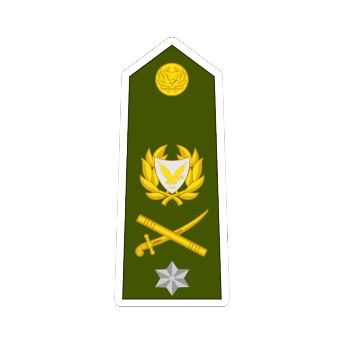 Cyprus Army OF 6 (Cyprus) (Military Rank) STICKER Vinyl Kiss-Cut Decal - The Sticker Space