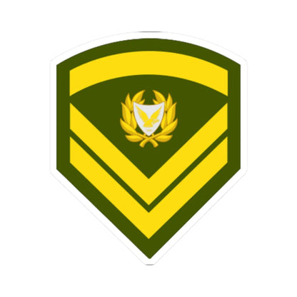 Cyprus Army OR 6 (Cyprus) (Military Rank) STICKER Vinyl Kiss-Cut Decal 2 Inch White - The Sticker Space