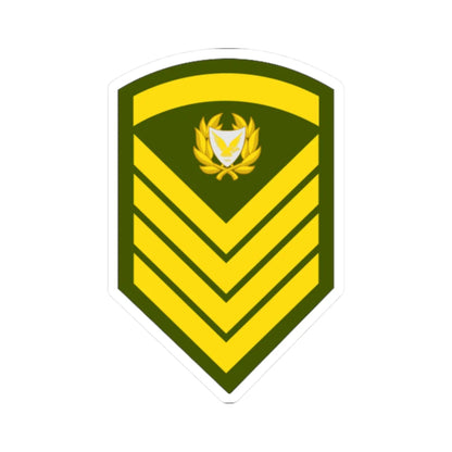 Cyprus Army OR 8 (Cyprus) (Military Rank) STICKER Vinyl Kiss-Cut Decal 2 Inch White - The Sticker Space