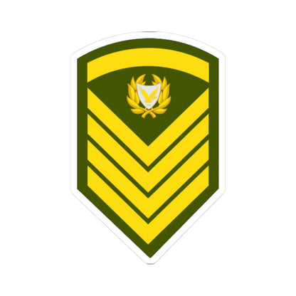Cyprus Army OR 8 (Cyprus) (Military Rank) STICKER Vinyl Kiss-Cut Decal 3 Inch White - The Sticker Space