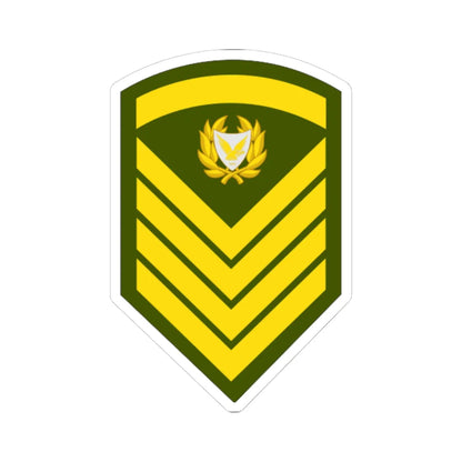 Cyprus Army OR 8 (Cyprus) (Military Rank) STICKER Vinyl Kiss-Cut Decal 6 Inch White - The Sticker Space