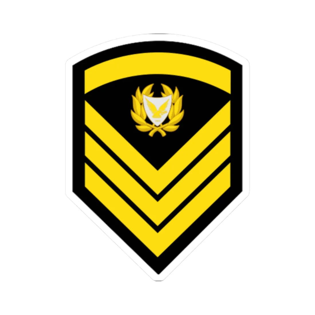 Cyprus Navy OR 7 (Cyprus) (Military Rank) STICKER Vinyl Kiss-Cut Decal 2 Inch White - The Sticker Space