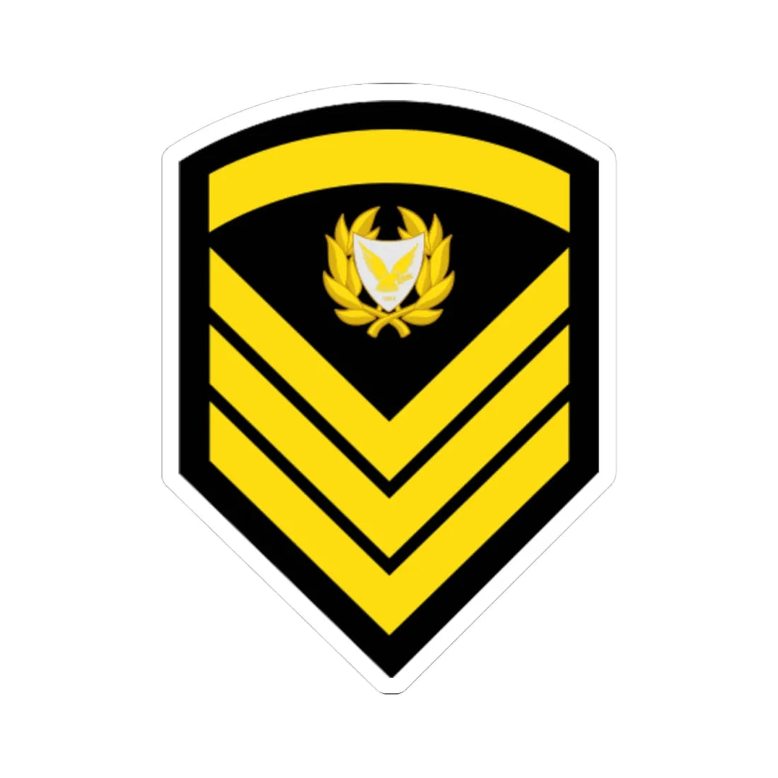 Cyprus Navy OR 7 (Cyprus) (Military Rank) STICKER Vinyl Kiss-Cut Decal 4 Inch White - The Sticker Space