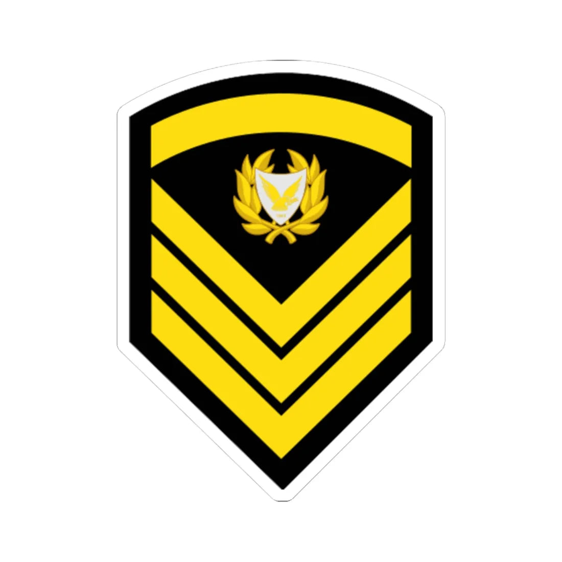 Cyprus Navy OR 7 (Cyprus) (Military Rank) STICKER Vinyl Kiss-Cut Decal 6 Inch White - The Sticker Space