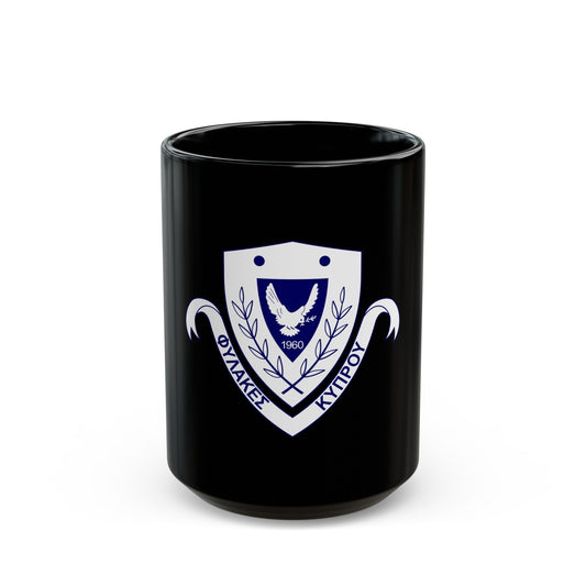 Cyprus Prisons Department - Black Coffee Mug-15oz-The Sticker Space