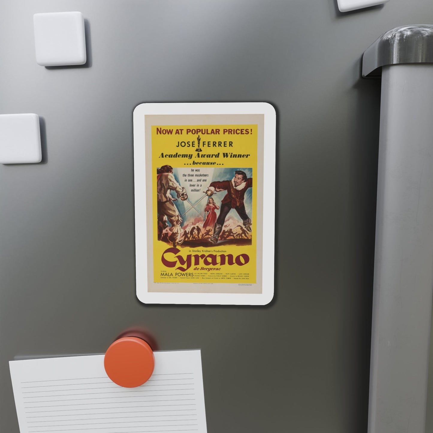 Cyrano de Bergerac 1950 Movie Poster Die-Cut Magnet-The Sticker Space