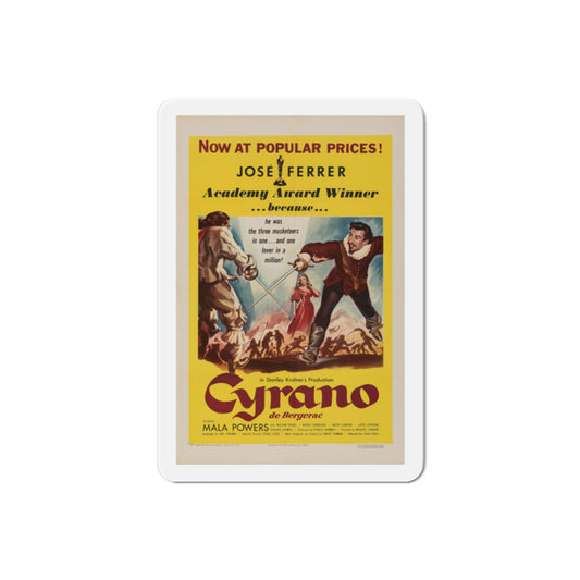 Cyrano de Bergerac 1950 Movie Poster Die-Cut Magnet-2 Inch-The Sticker Space