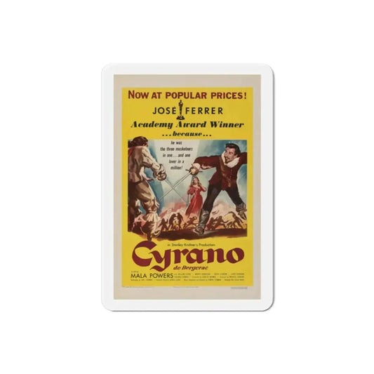 Cyrano de Bergerac 1950 Movie Poster Refrigerator Magnet 2 Inch - The Sticker Space