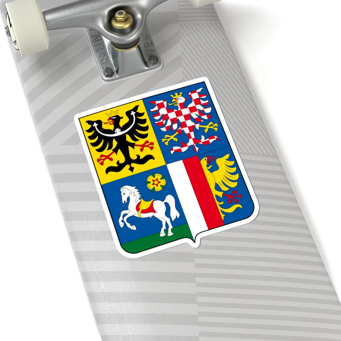 CZE Kraj Morawsko-Śląski COA (Czech Republic) (Coat of Arms) STICKER Vinyl Kiss-Cut Decal - The Sticker Space