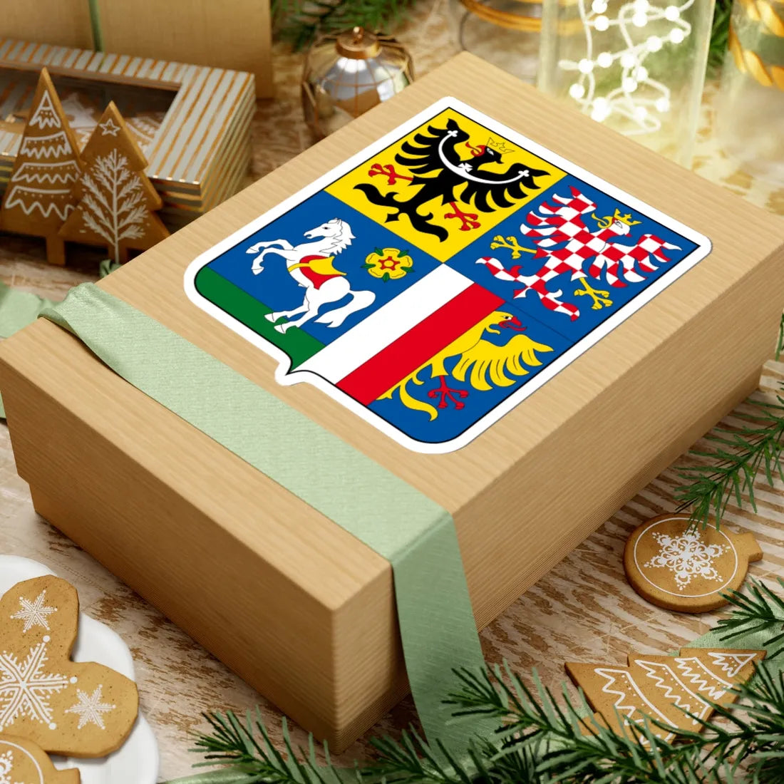 CZE Kraj Morawsko-Śląski COA (Czech Republic) (Coat of Arms) STICKER Vinyl Kiss-Cut Decal - The Sticker Space