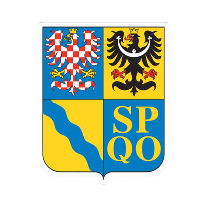 CZE Kraj Ołomuniecki COA (Czech Republic) (Coat of Arms) STICKER Vinyl Kiss-Cut Decal 2 Inch White - The Sticker Space