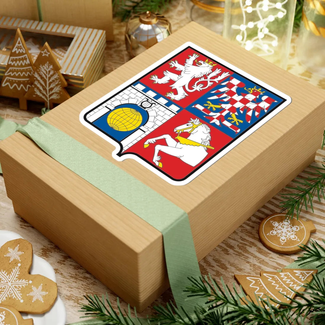 CZE Kraj Pardubicki COA (Czech Republic) (Coat of Arms) STICKER Vinyl Kiss-Cut Decal - The Sticker Space