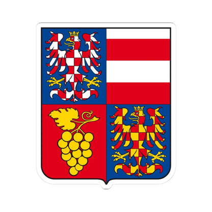 CZE Kraj Południowomorawski COA (Czech Republic) (Coat of Arms) STICKER Vinyl Kiss-Cut Decal 3 Inch White - The Sticker Space