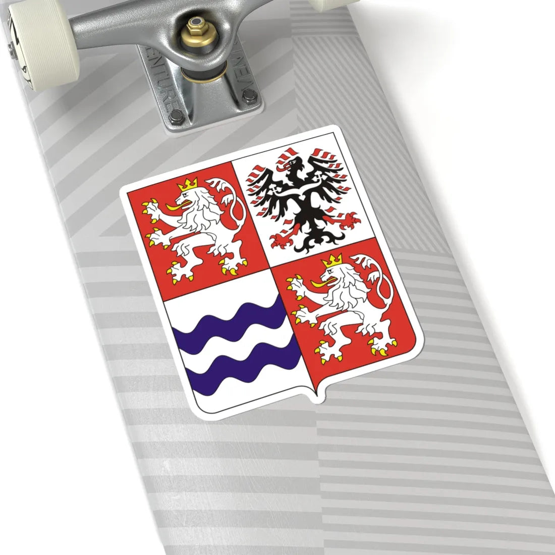 CZE Kraj Środkowoczeski COA (Czech Republic) (Coat of Arms) STICKER Vinyl Kiss-Cut Decal - The Sticker Space