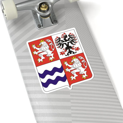 CZE Kraj Środkowoczeski COA (Czech Republic) (Coat of Arms) STICKER Vinyl Kiss-Cut Decal - The Sticker Space