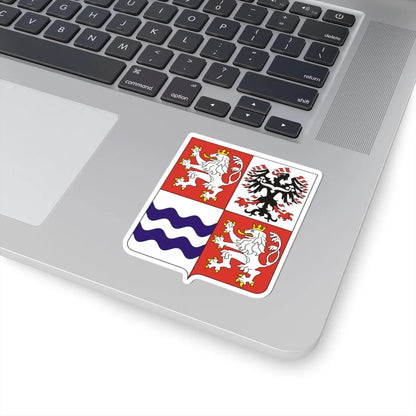 CZE Kraj Środkowoczeski COA (Czech Republic) (Coat of Arms) STICKER Vinyl Kiss-Cut Decal - The Sticker Space