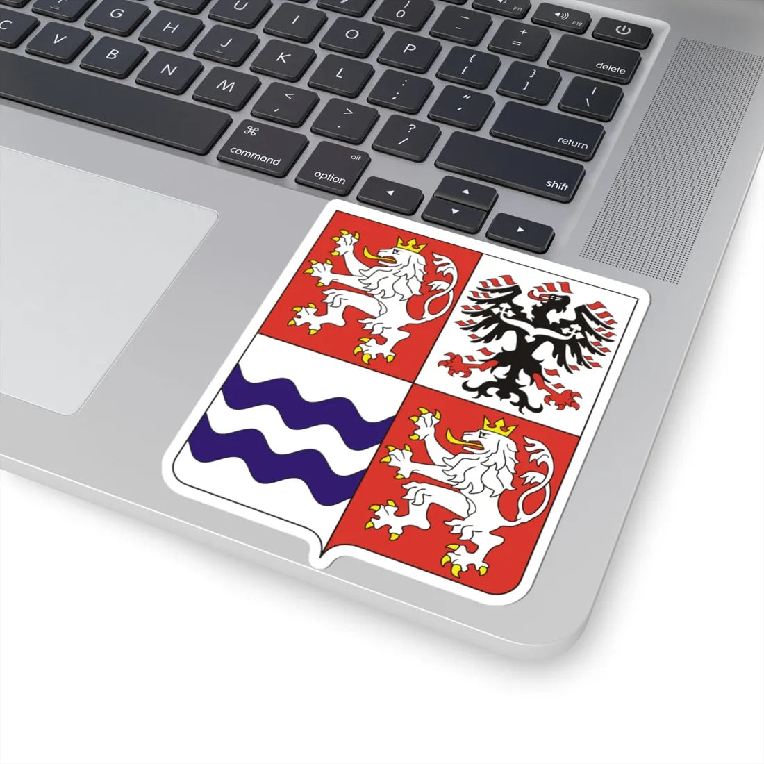 CZE Kraj Środkowoczeski COA (Czech Republic) (Coat of Arms) STICKER Vinyl Kiss-Cut Decal - The Sticker Space