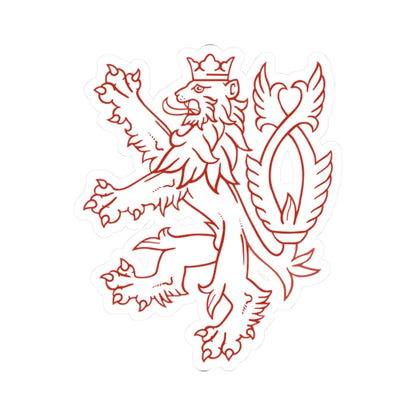 Czech State aircraft marking (Czech Republic) (Coat of Arms) STICKER Vinyl Kiss-Cut Decal 2 Inch White - The Sticker Space