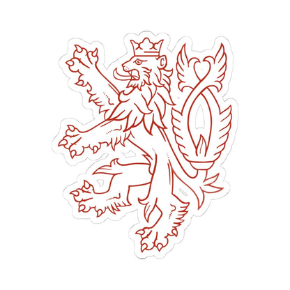 Czech State aircraft marking (Czech Republic) (Coat of Arms) STICKER Vinyl Kiss-Cut Decal 4 Inch White - The Sticker Space