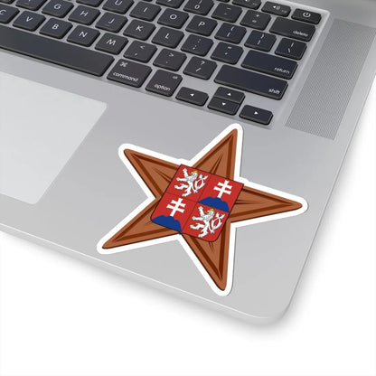 Czechoslovakia barnstar (Slovakia) (Coat of Arms) STICKER Vinyl Kiss-Cut Decal - The Sticker Space