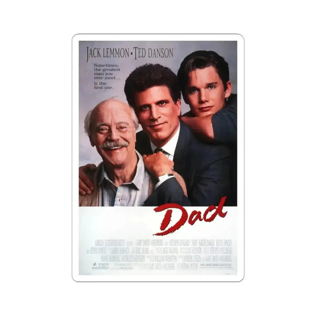 Dad 1989 Movie Poster - STICKER Vinyl Kiss-Cut Decal 3 Inch White - The Sticker Space