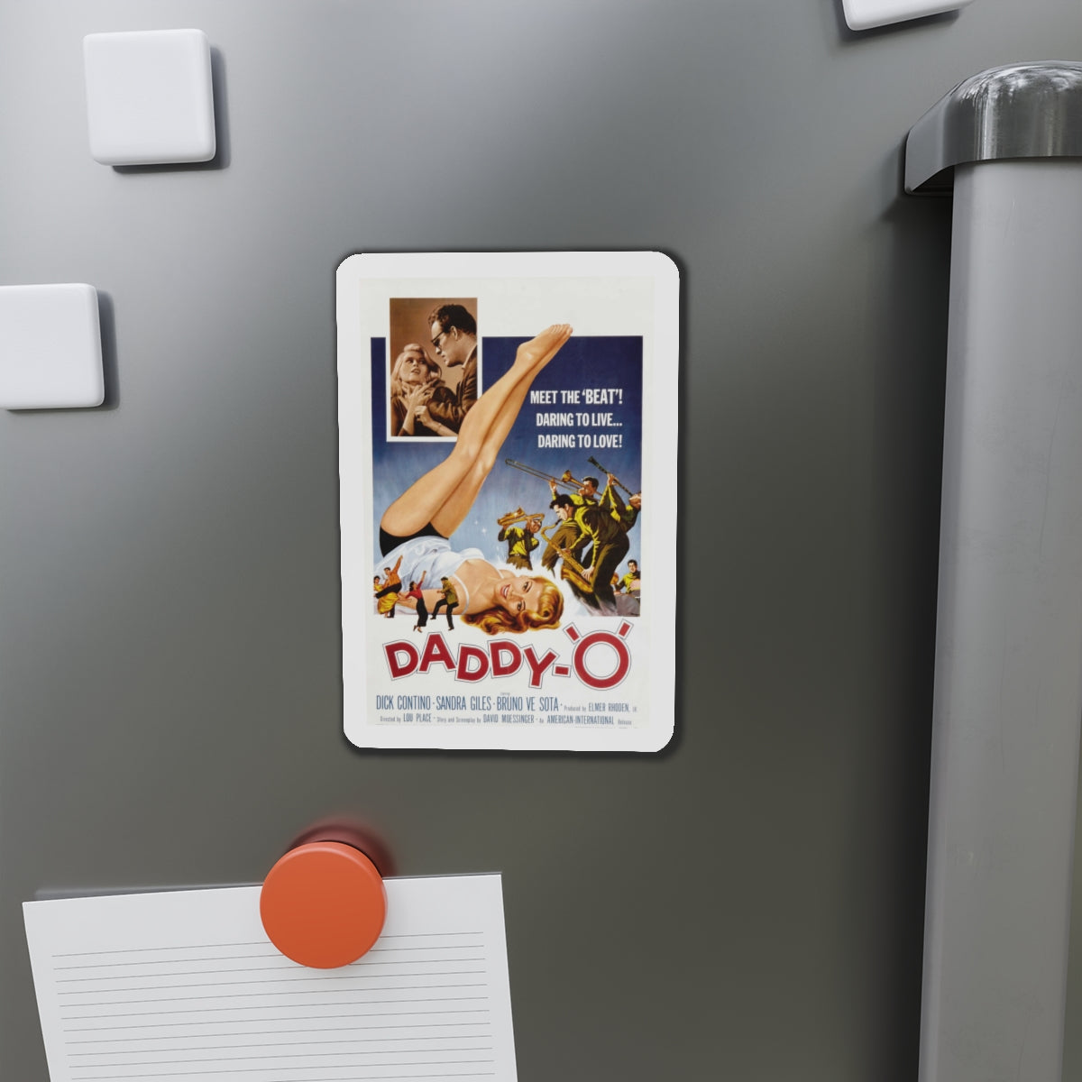 DADDY-O 1958 Movie Poster - Die-Cut Magnet-The Sticker Space