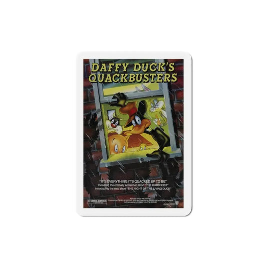 Daffy Duck's Quackbusters 1988 Movie Poster Refrigerator Magnet 3 Inch - The Sticker Space