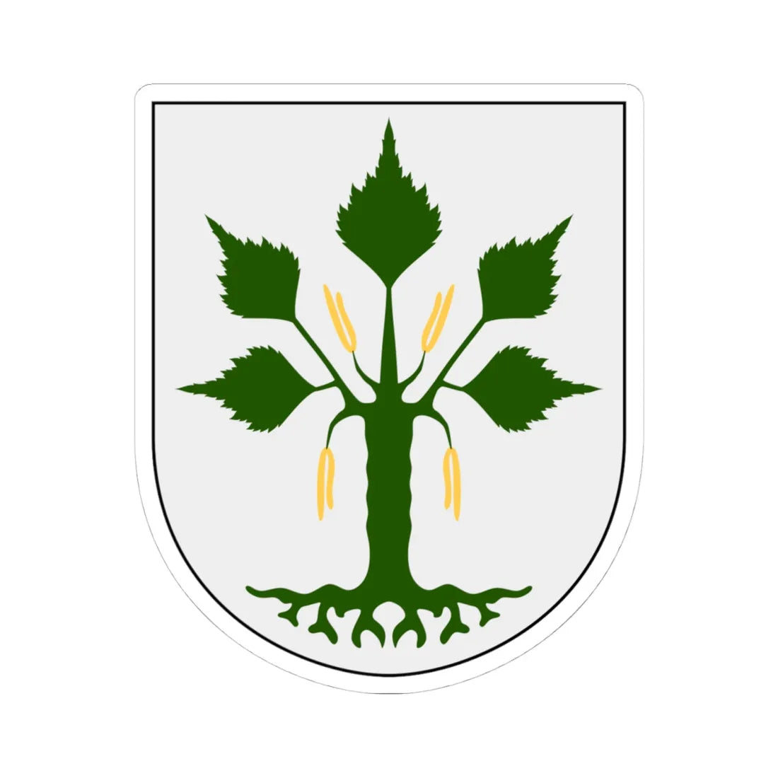 Daga vapen (Sweden) (Coat of Arms) STICKER Vinyl Kiss-Cut Decal 4 Inch White - The Sticker Space