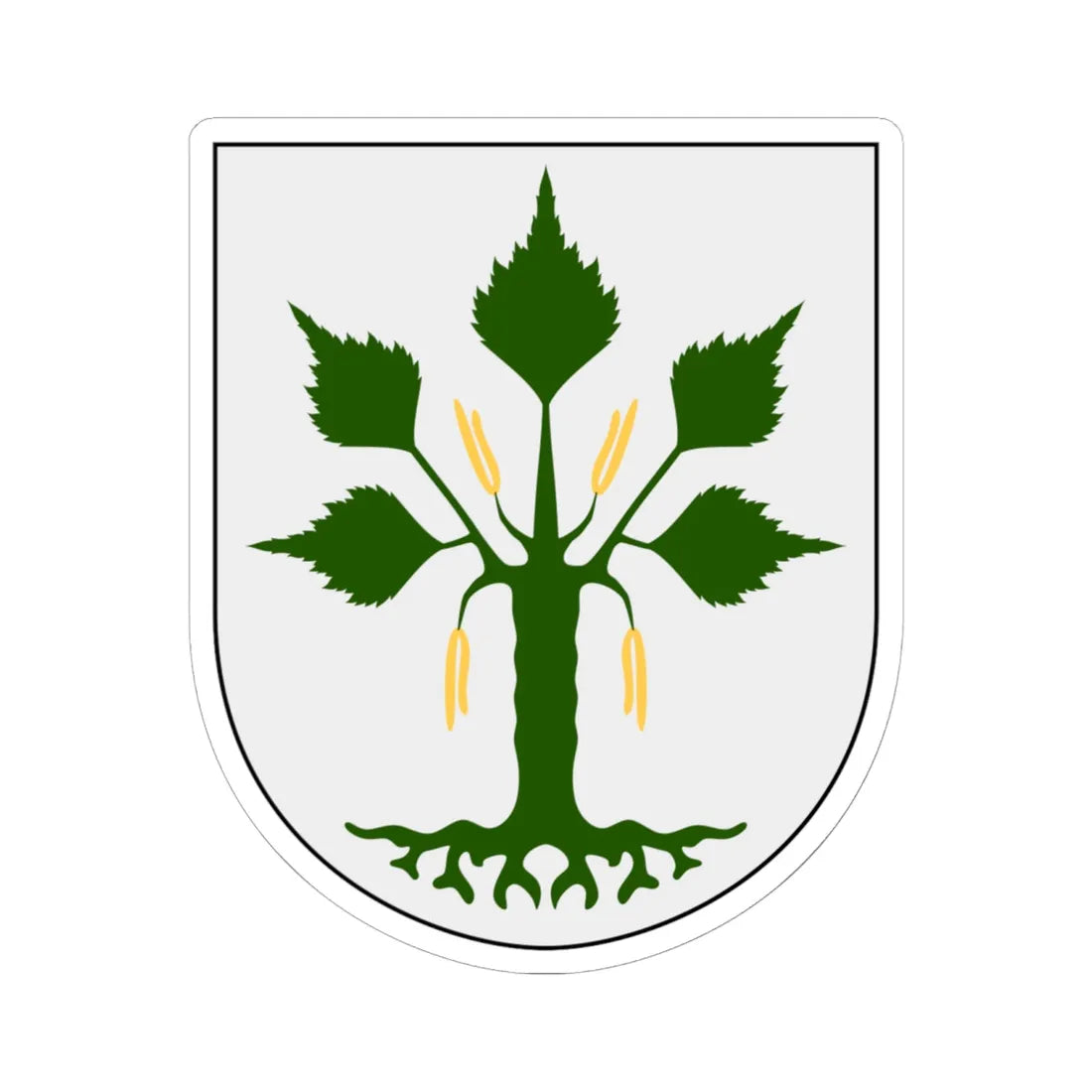 Daga vapen (Sweden) (Coat of Arms) STICKER Vinyl Kiss-Cut Decal 6 Inch White - The Sticker Space