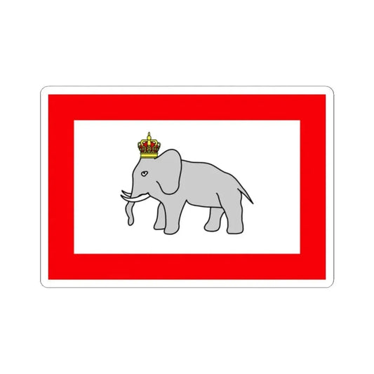 Dahomey flag 1889 (Benin) STICKER Vinyl Kiss-Cut Decal 2 Inch White - The Sticker Space