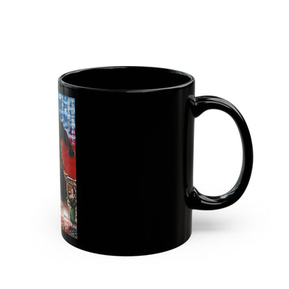 DAIMAJIN 1968 Movie Poster - Black Coffee Mug-The Sticker Space