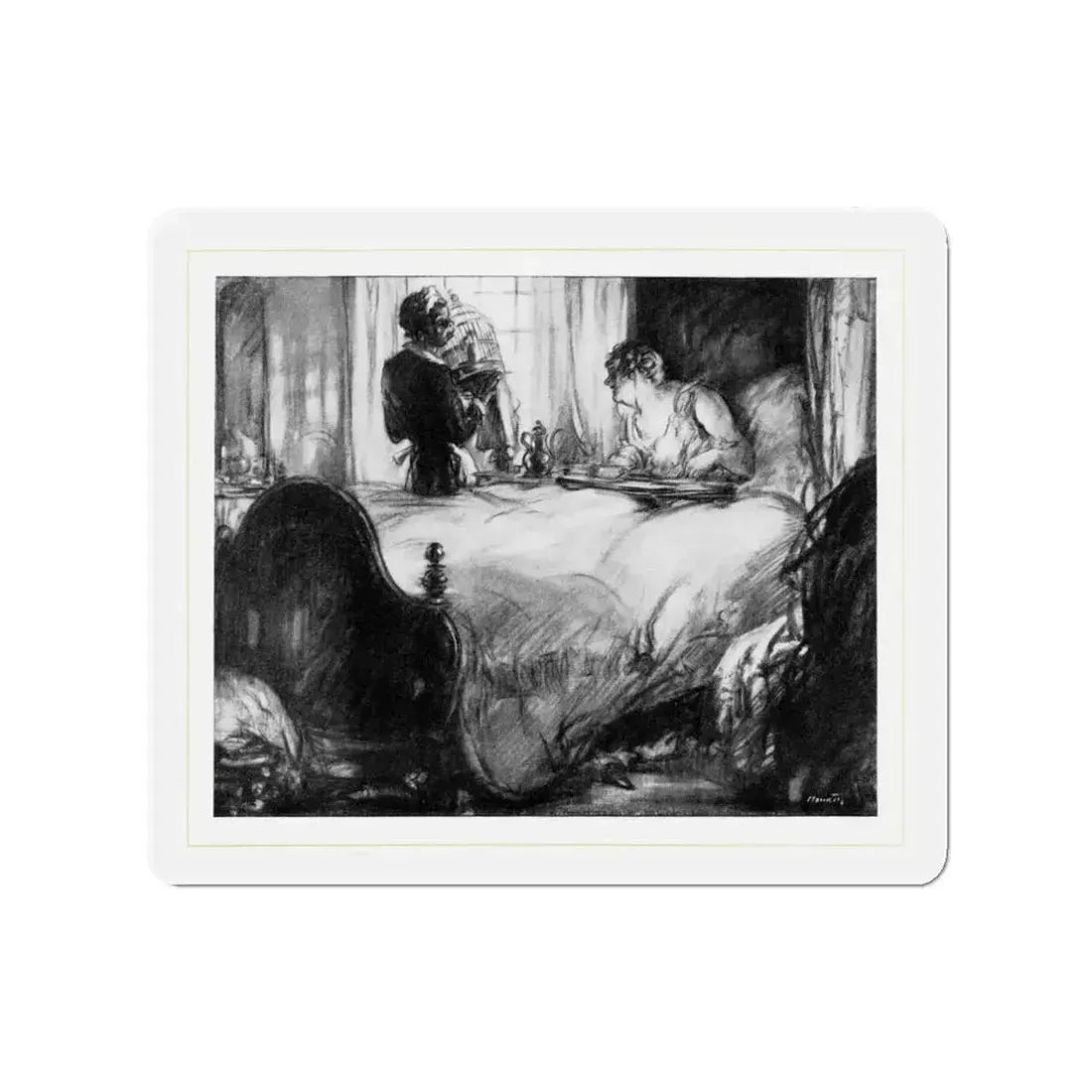 Daisy's Day (1), McCall's, February 1930 (Magazine Illustration) Refrigerator Magnet 3 Inch - The Sticker Space