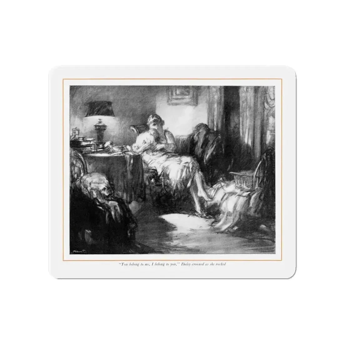 Daisy's Day (2), McCall's, February 1930 (Magazine Illustration) Refrigerator Magnet 4 Inch - The Sticker Space