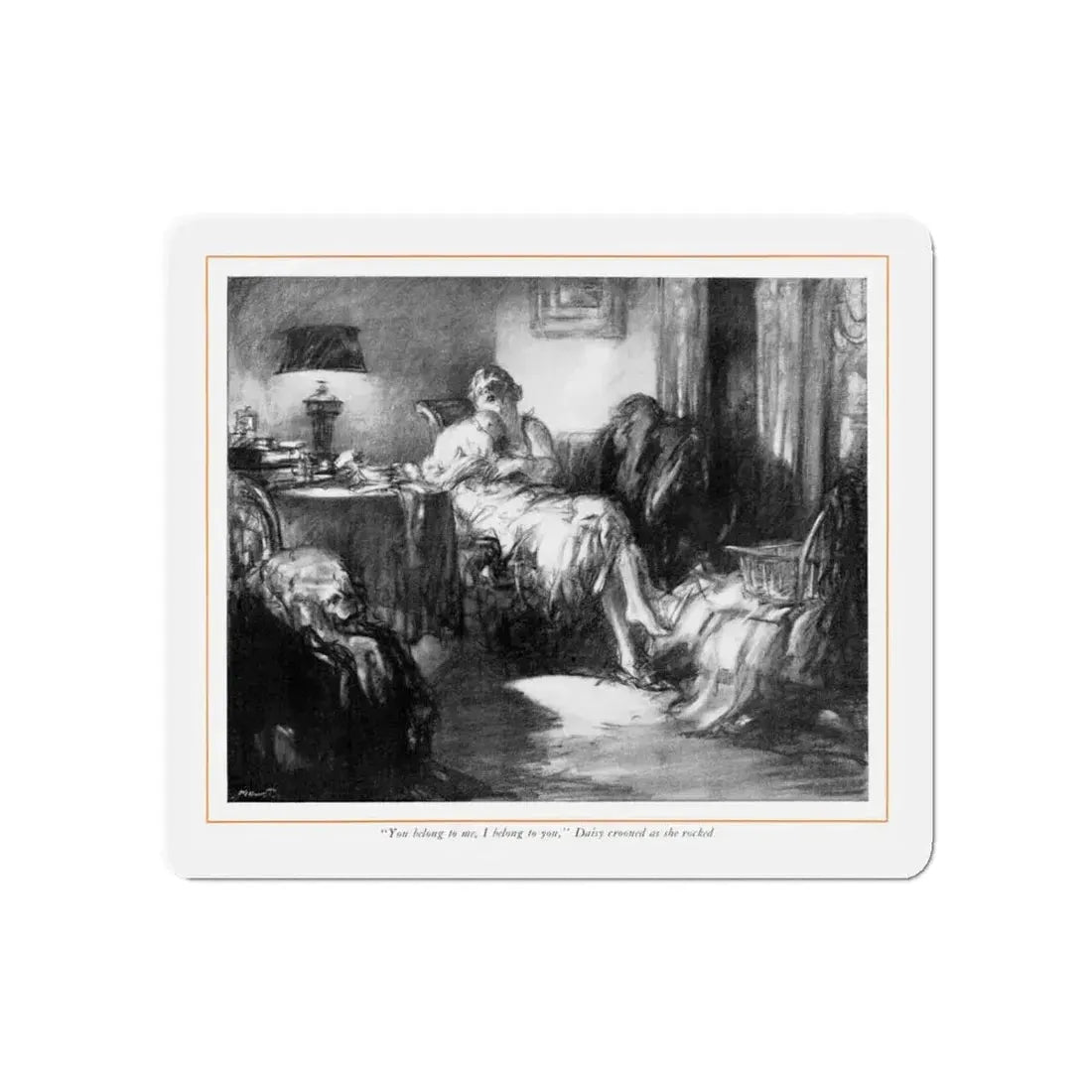 Daisy's Day (2), McCall's, February 1930 (Magazine Illustration) Refrigerator Magnet 5 Inch - The Sticker Space